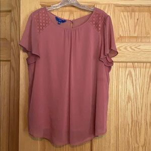 Sheer blush colored blouse